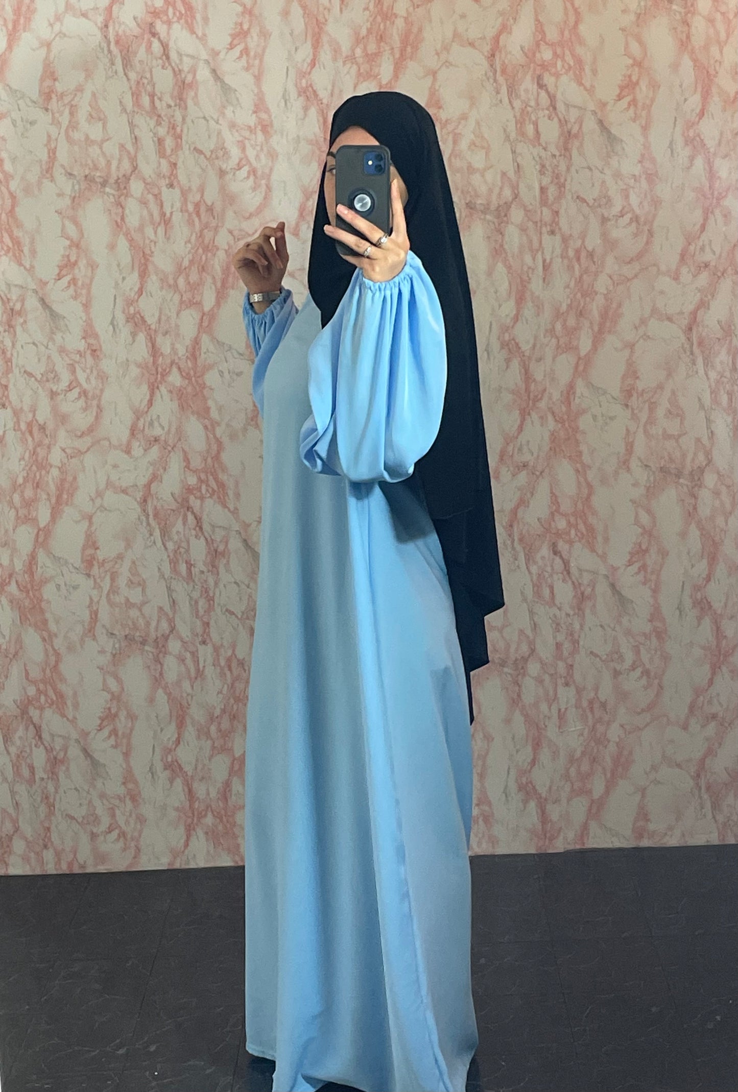 Abaya bleu 